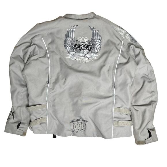 Speed & Strength Gray Motorcycle Jacket Women Size 2XL *no pads* - Picture 4 of 9